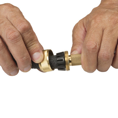 GORILLA EASY CONNECT GARDEN SOAKER HOSE CONNECTORS WITH QUICK CONNECT SOLID BRASS NO LEAK CORROSIVE RESISTANT SUB IRRIGATION SYSTEM WATERING CONSERVATION DRIP  1/2 INCH HOSE