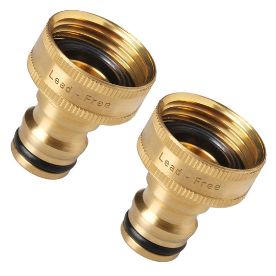 GORILLA EASY CONNECT LEAD FREE QUICK CONNECT SOLID BRASS CONNECTORS FOR GARDEN HOSE 3/4" GHT GARDEN HOSE THREAD 