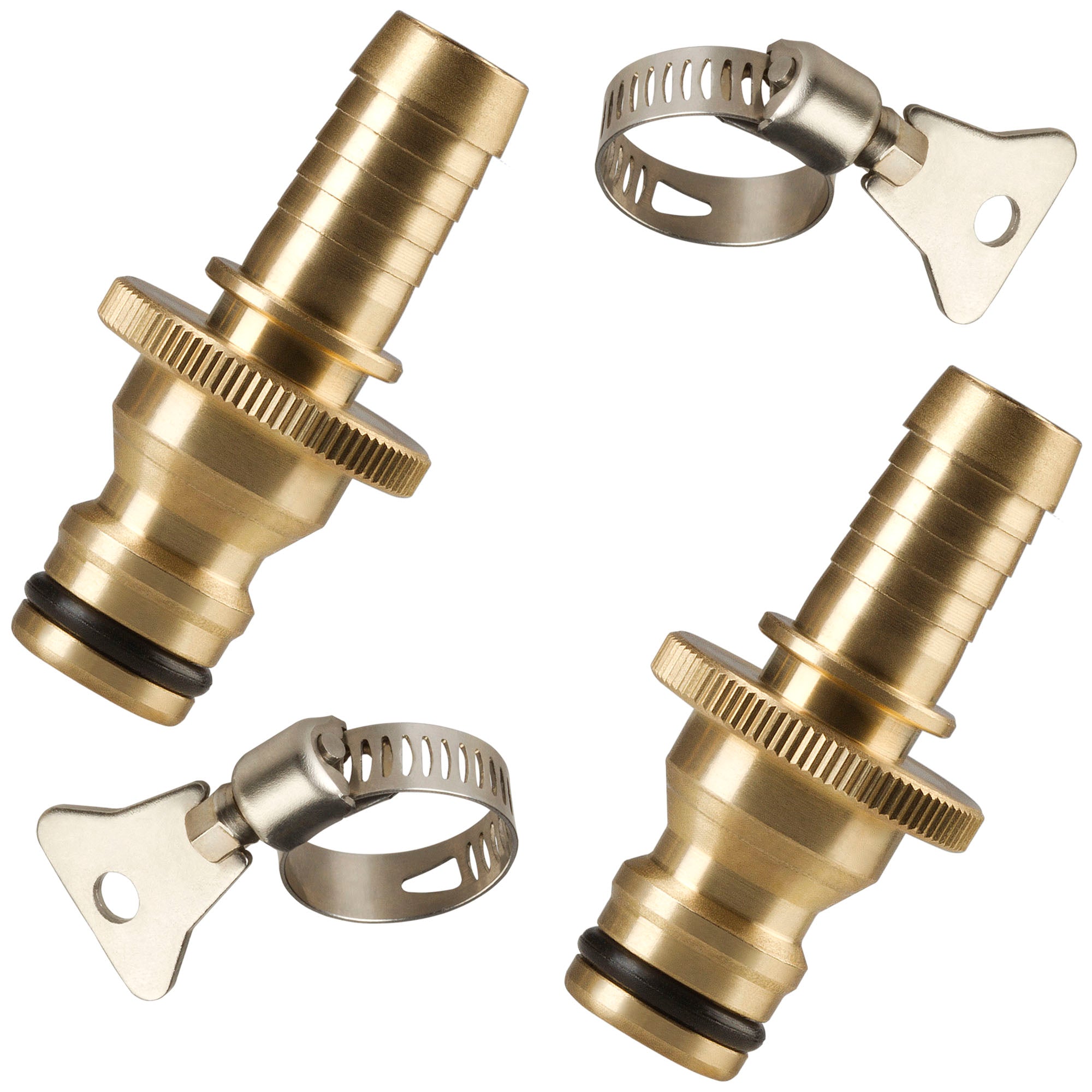 GORILLA EASY CONNECT Barbed Male Quick Connectors with O-Ring - Solid Brass Fittings for Hose Repairs, Available in 1/4", 3/8", 1/2", 5/8", and 3/4" Sizes