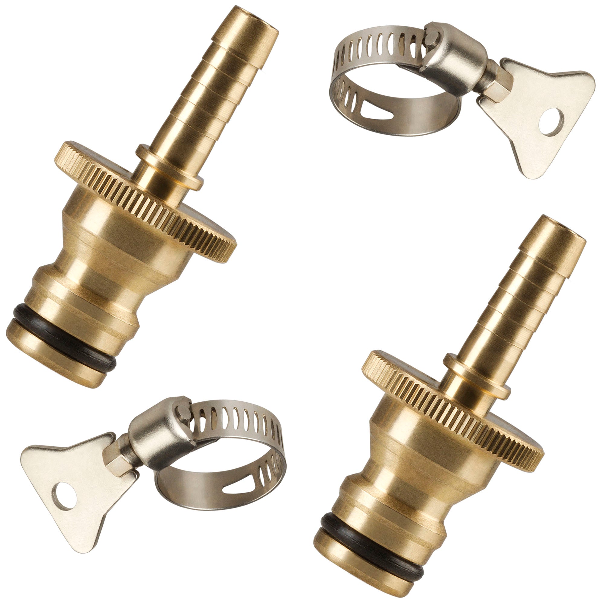 GORILLA EASY CONNECT Barbed Male Quick Connectors with O-Ring - Solid Brass Fittings for Hose Repairs, Available in 1/4", 3/8", 1/2", 5/8", and 3/4" Sizes