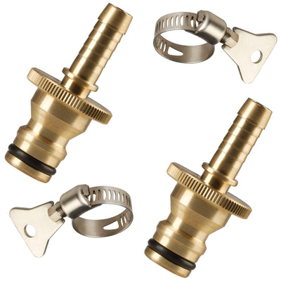 GORILLA EASY CONNECT Barbed Male Quick Connectors with O-Ring - Solid Brass Fittings for Hose Repairs, Available in 1/4", 3/8", 1/2", 5/8", and 3/4" Sizes