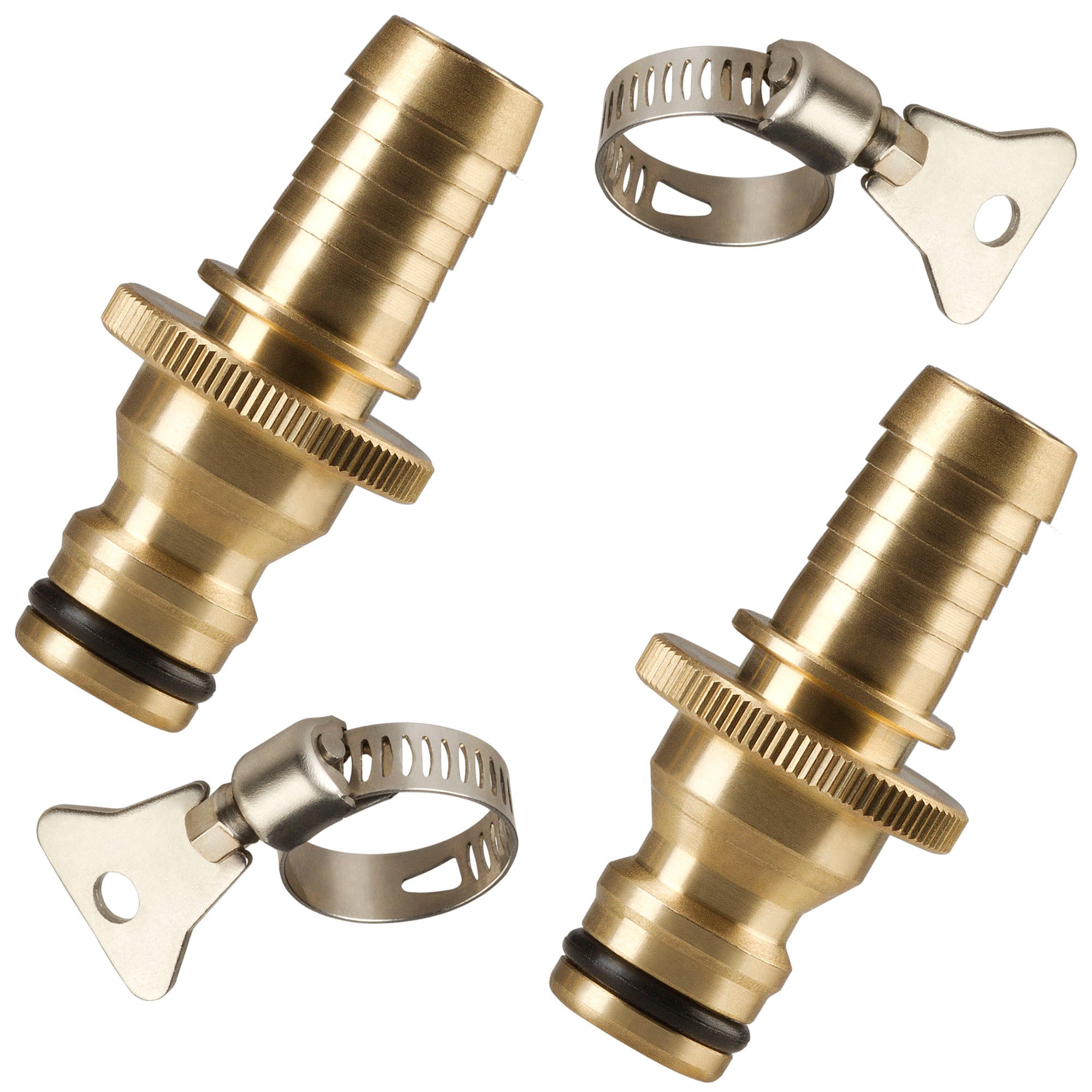 GORILLA EASY CONNECT Barbed Male Quick Connectors with O-Ring - Solid Brass Fittings for Hose Repairs, Available in 1/4", 3/8", 1/2", 5/8", and 3/4" Sizes