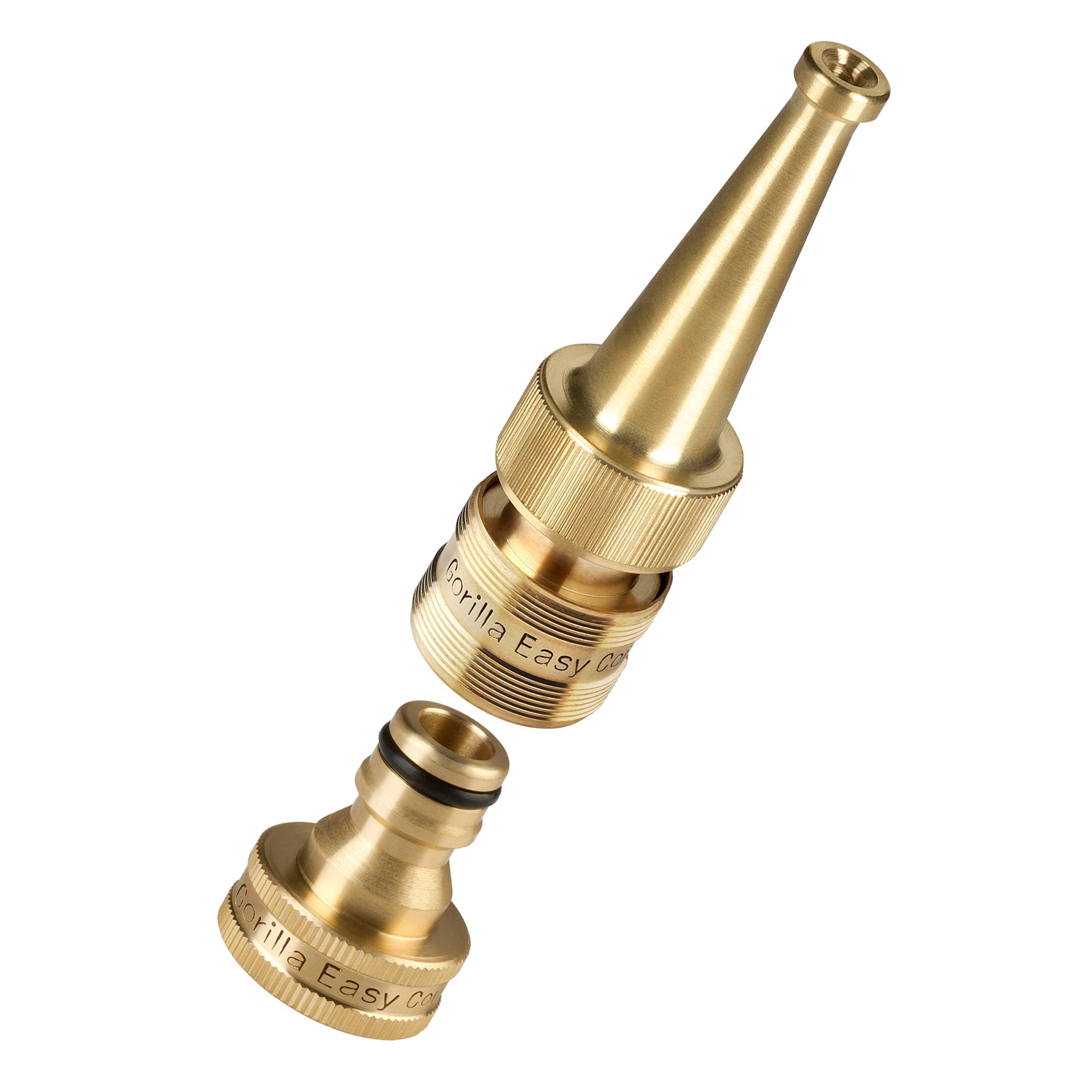 GORILLA EASY CONNECT SOLID BRASS GARDENING SWEEPER NOZZLE WITH QUICK CONNECT 3/4" GHT THREAD LEAK PROOF CORROSIVE RESISTANT