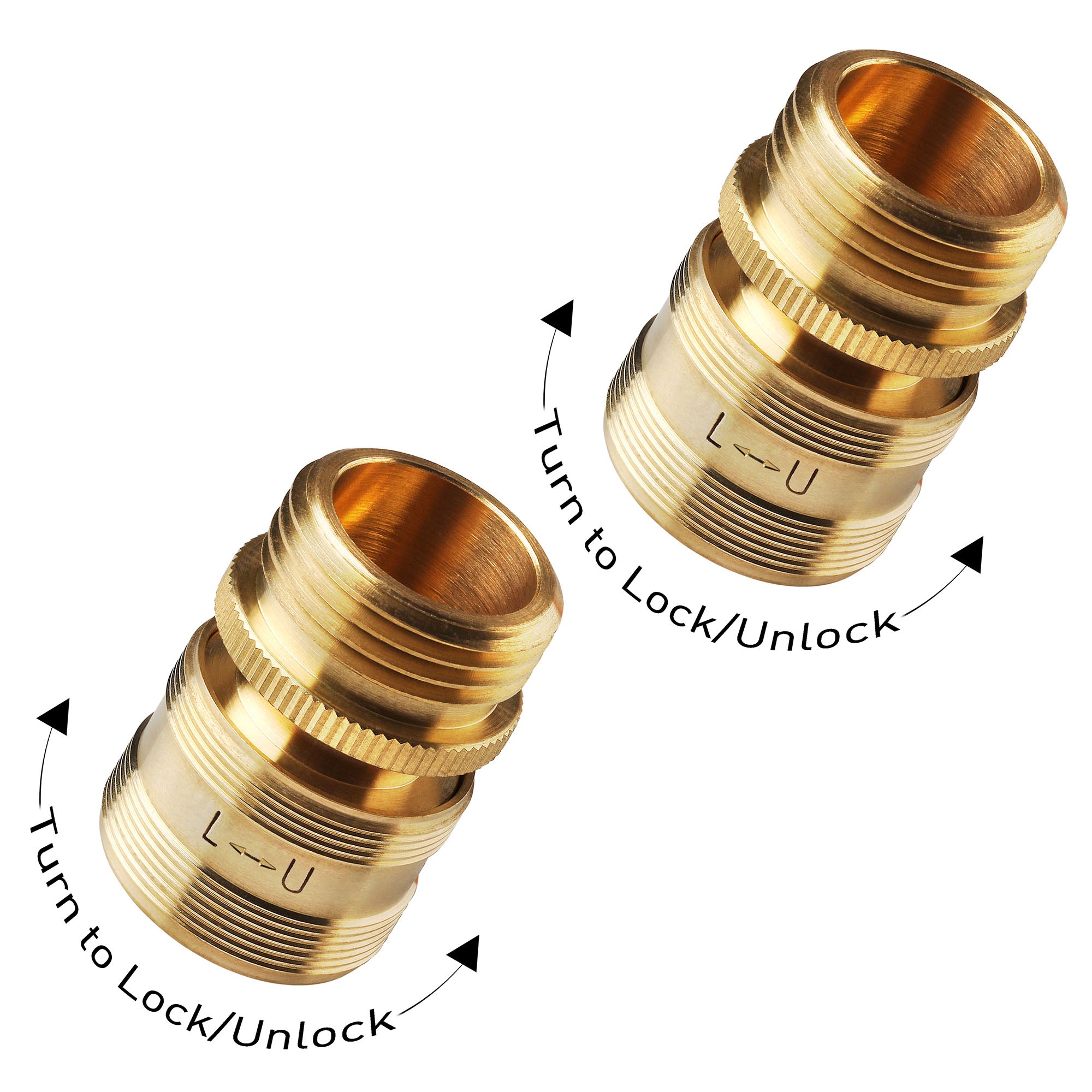 GORILLA EASY CONNECT LEAD FREE QUICK CONNECT LOCKING CONNECTORS FOR GARDEN HOSE 3/4" GHT GARDEN HOSE THREAD LEAK PROOF